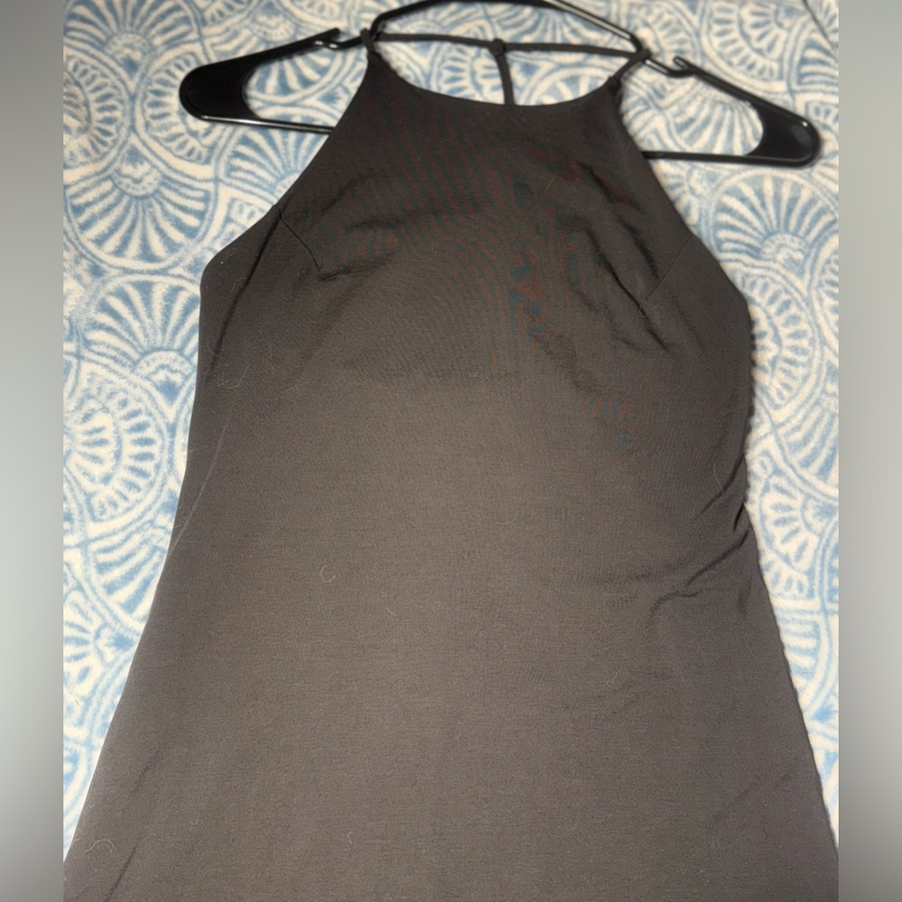 EXPRESS-Black Halter Neck Dress